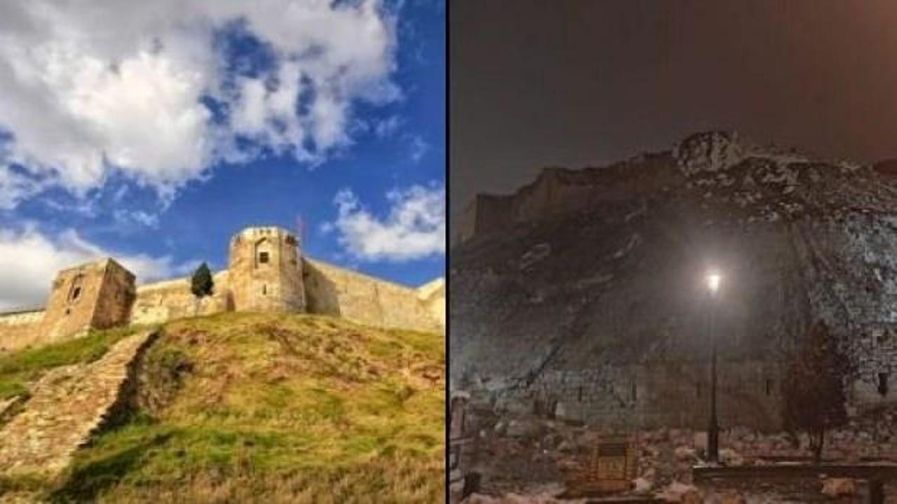 Büyük deprem sonrasi Gaziantep Kalesi hasar gördü
