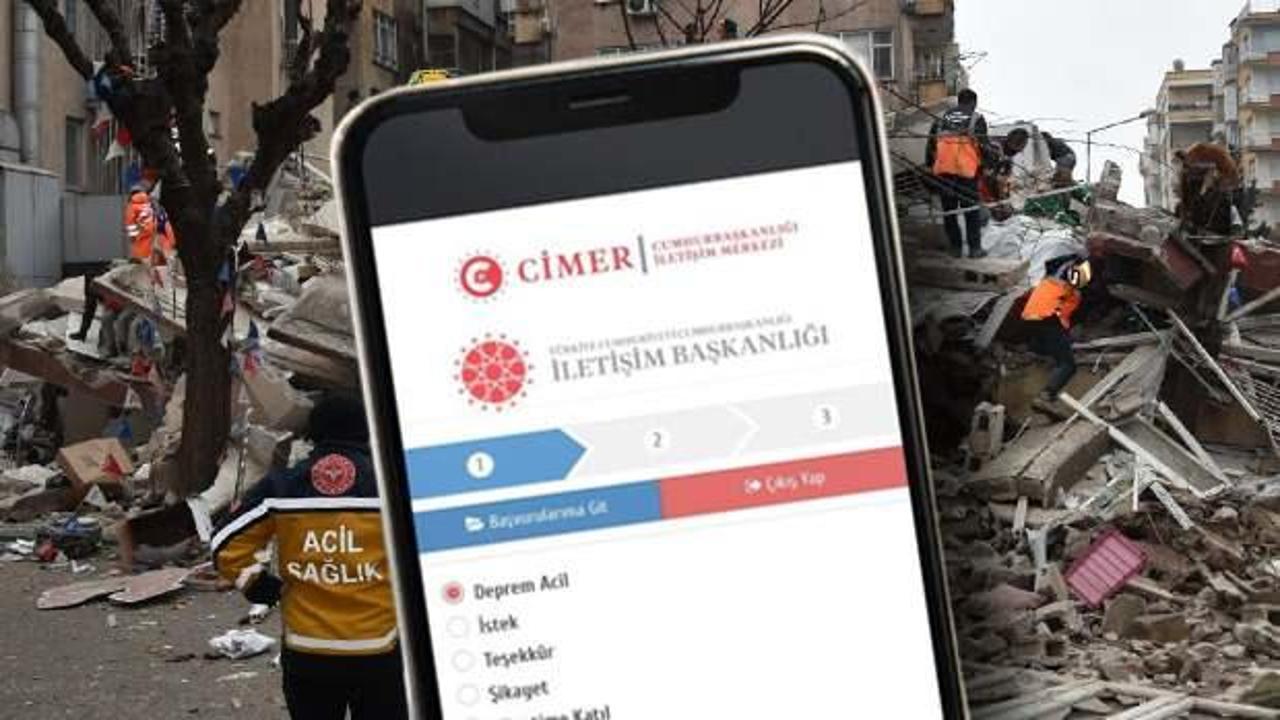 'Acil yardım' talepleri i&ccedil;in kritik adım! CİMER'den 'Deprem Acil' hamlesi