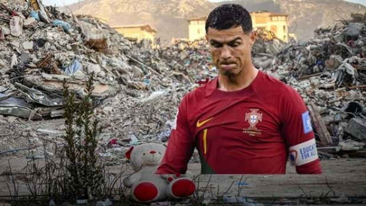 G&ouml;r&uuml;nt&uuml;lerden etkilendi! İşte Ronaldo'nun depremzedeler i&ccedil;in yaptığı yardım