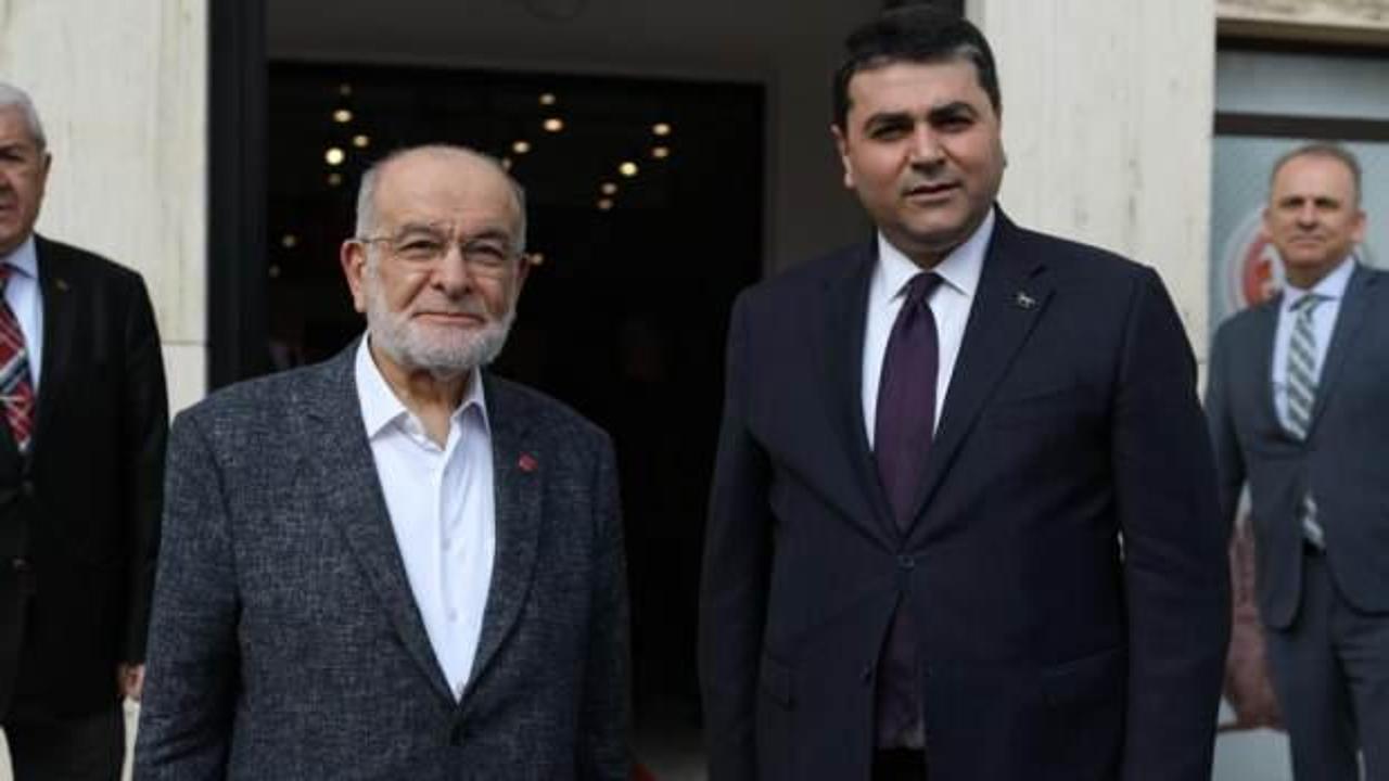 Karamollaoğlu, Demokrat Parti Genel Başkanı Uysal'ı ziyaret etti