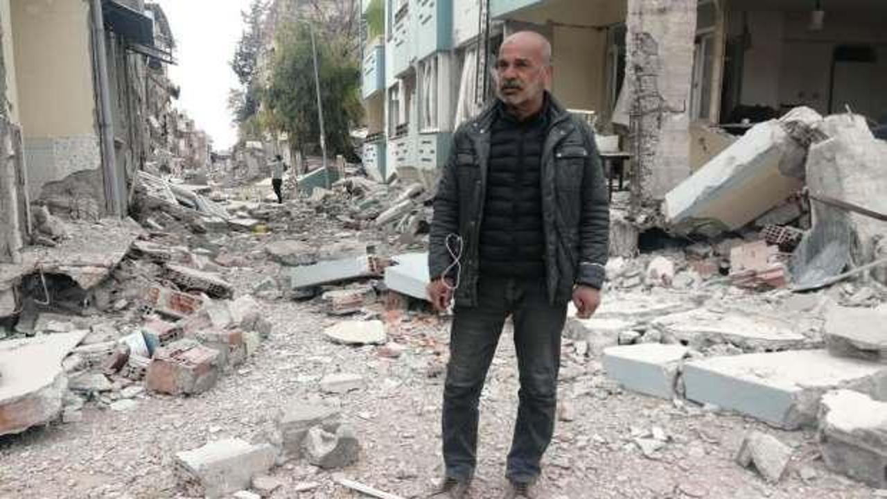 Mahalle yerle bir oldu, geride bir tek muhtar kaldı