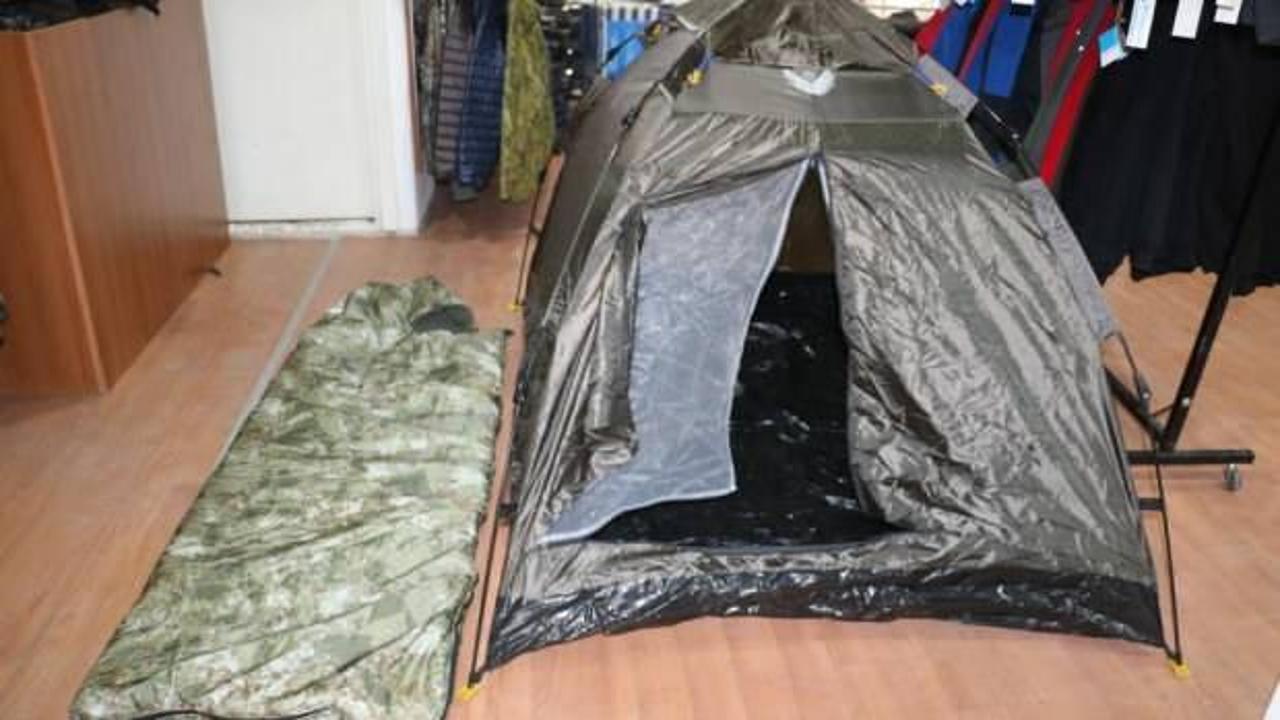 Depremden sonra çadır ve uyku tulumuna talep arttı