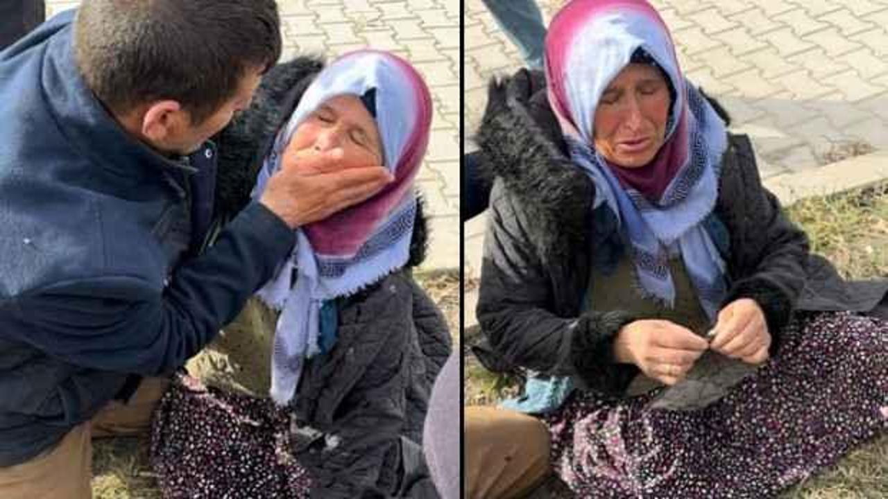 Enkazda altınlarını bulan kadın sevin&ccedil;ten bayıldı