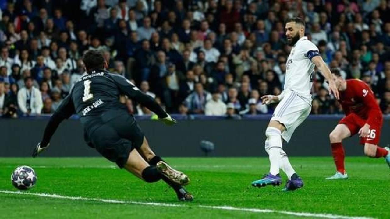 Benzema Liverpool'u da boş ge&ccedil;medi! Devler Ligi'nde tur Real Madrid'in