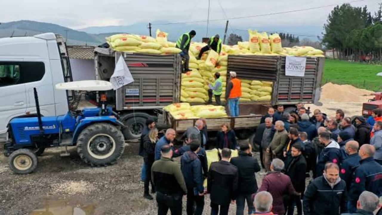 Gaziantep Büyükşehir Belediyesinden arpa ve buğday üreticilerine gübre desteği