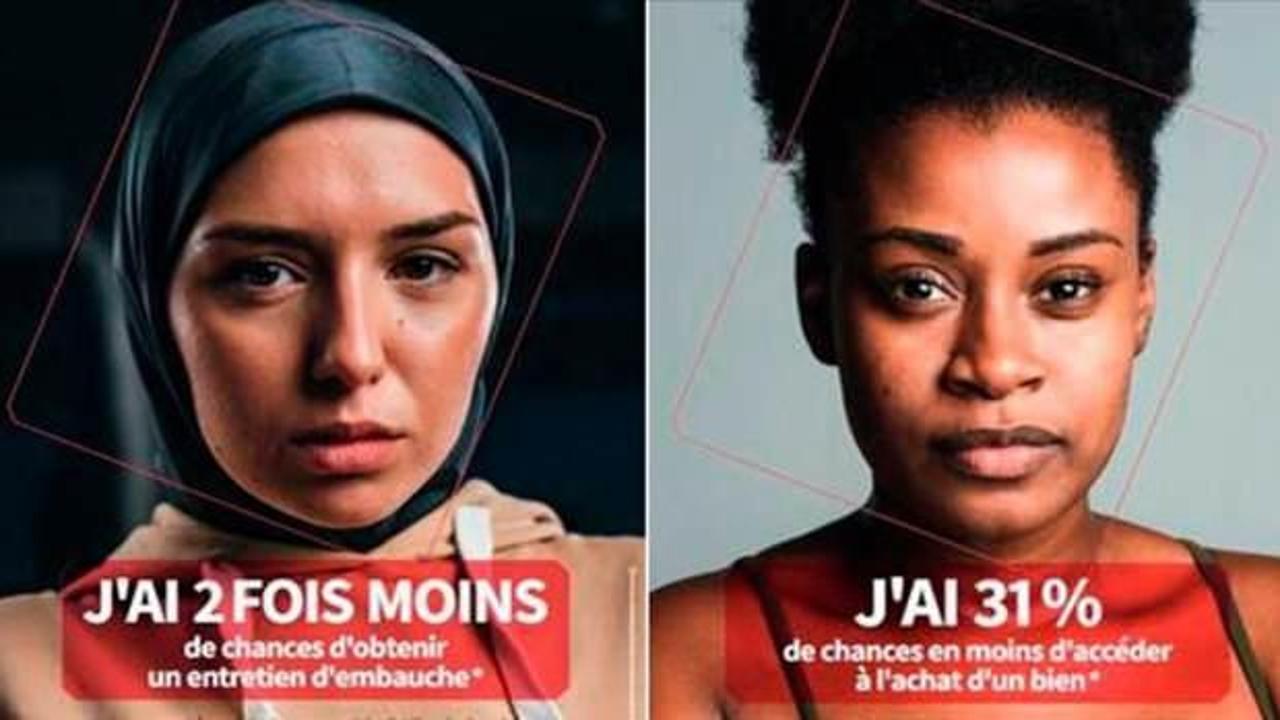 Fransa'da ayrımcılığa karşı çarpıcı afiş