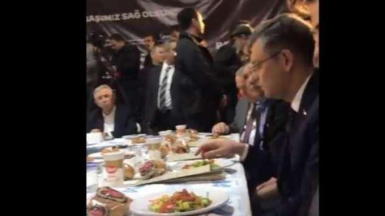 7'li masanın iftar programında skandal görüntü! Şov var depremzede yok
