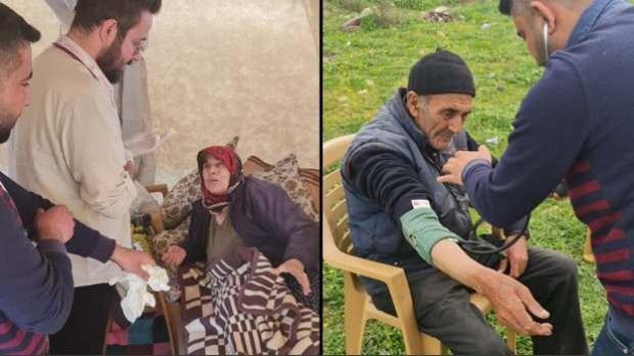 GİBT&Uuml;&rsquo;n&uuml;n sağlık ordusu depremzedelerin tedavisi i&ccedil;in sahada