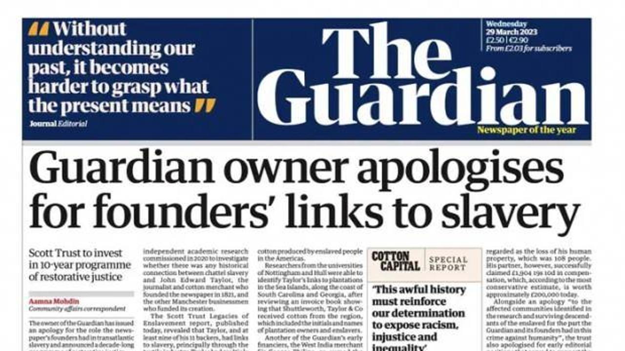 The Guardian gazetesinden iki asır sonra gelen kölelik özrü