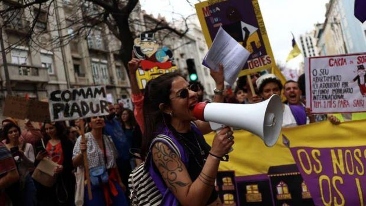 Portekiz'de konut krizi protestosu