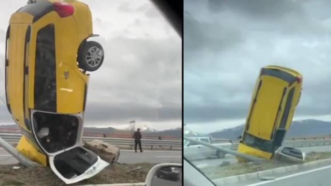 Van'da g&ouml;renleri hayrete d&uuml;ş&uuml;ren kaza