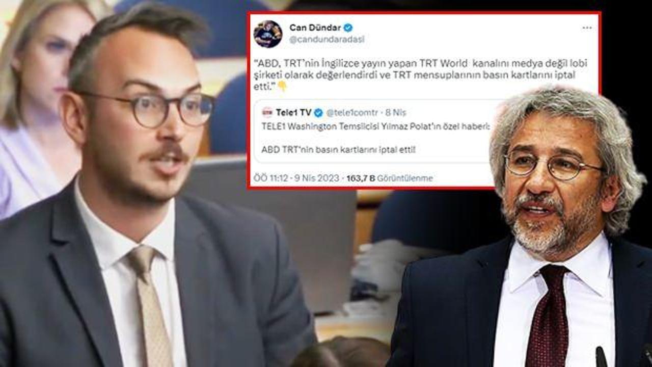 TRT muhabiri soru sordu, Can D&uuml;ndar'ın sahiplendiği yalan ortaya &ccedil;ıktı