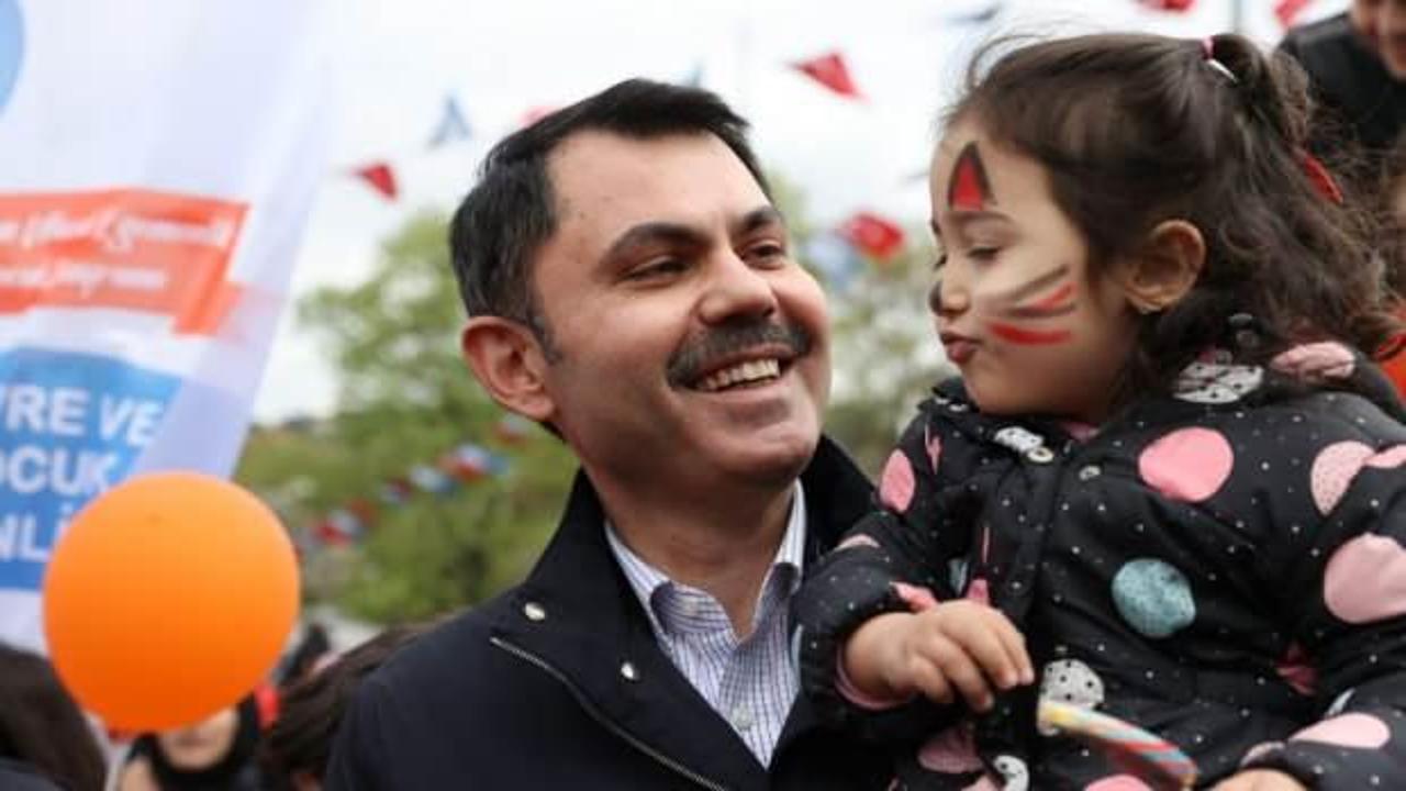 Bakan Kurum '&Ccedil;evre ve &Ccedil;ocuk Şenliği'nde &ccedil;ocuklarla buluştu