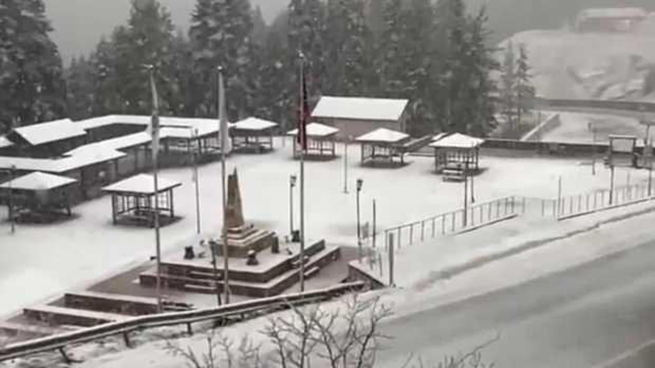 Ilgaz Dağı'nda nisan ayında kar sürprizi