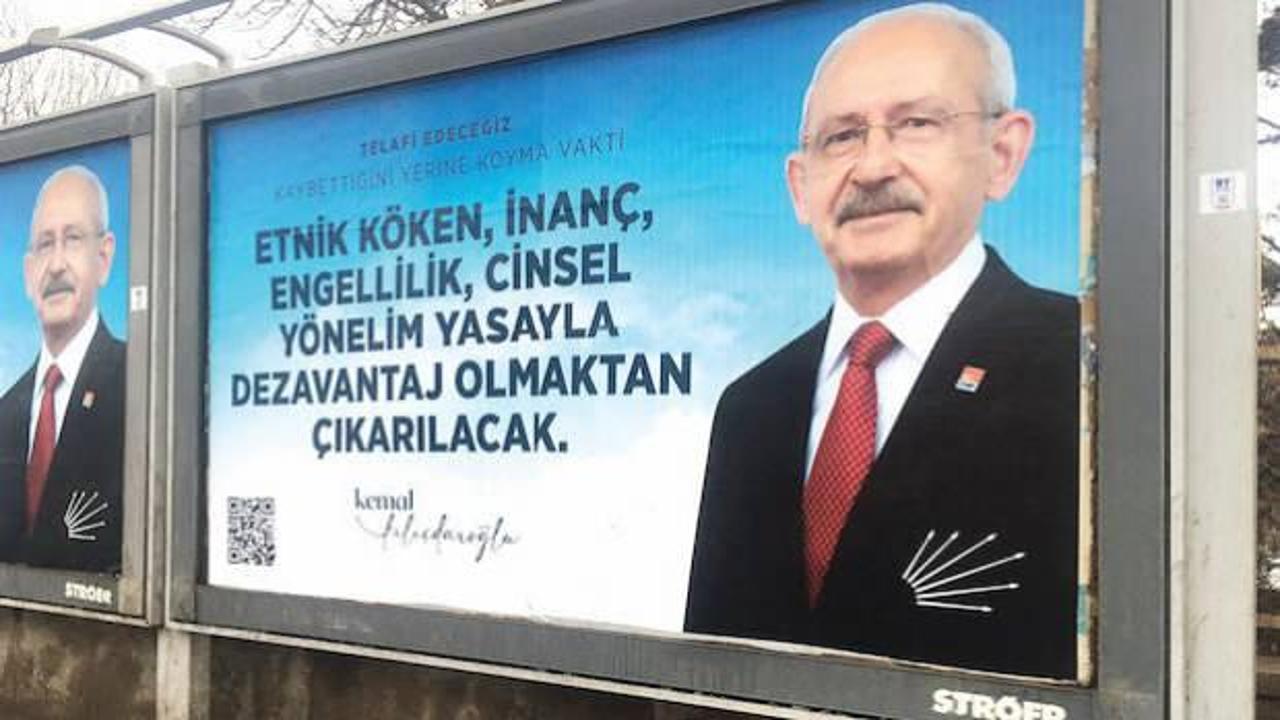 CHP'nin LGBT vaadi tekrar gündemde! Soylu'dan Kılıçdaroğlu'nun skandal afişine tepki