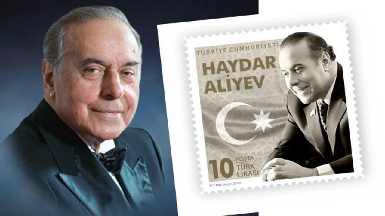 Doğumunun 100. yıldönümünde PTT'den "Haydar Aliyev" konulu anma pulu