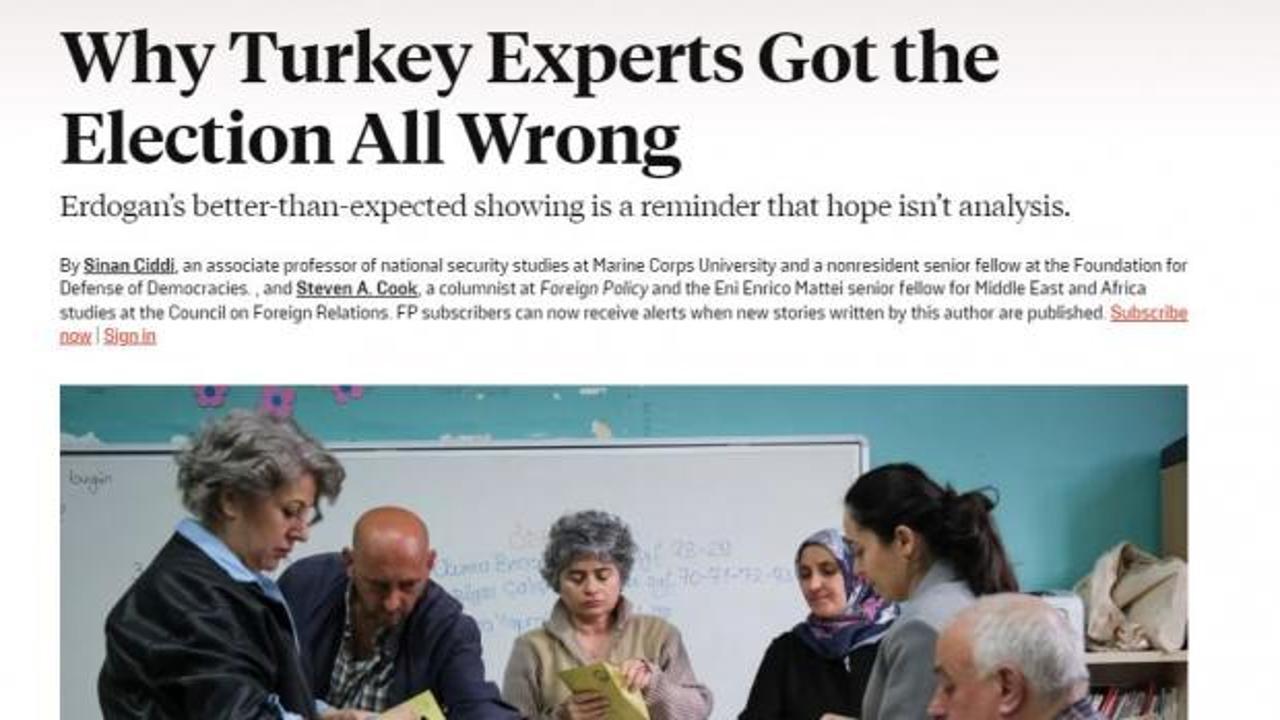 Foreign Policy:  Türkiye'deki seçimlerde umutla gerçek karıştırıldı