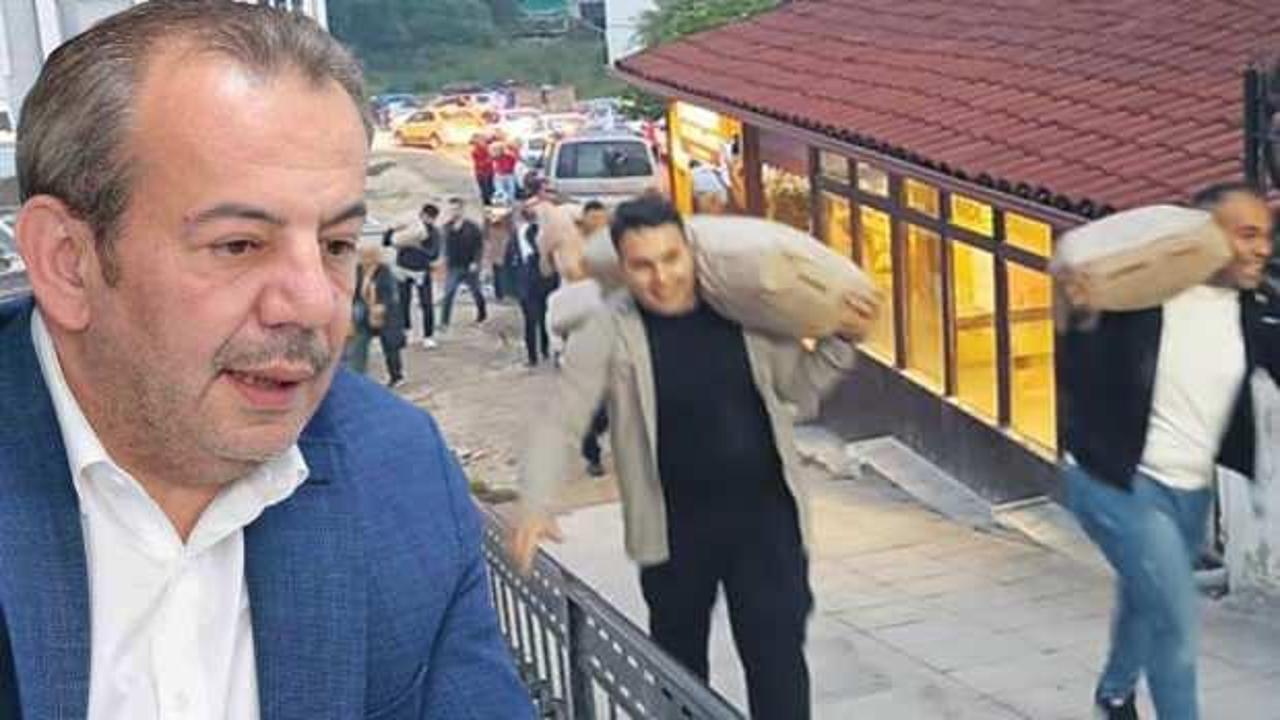 CHP'li Tanju Özcan, 'Erdoğan kazanırsa heykelini dikeceğim' demişti: Çimento getirdiler!