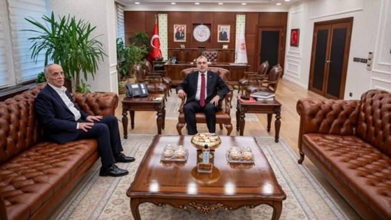 Bakan Işıkhan, Türk-İş Başkanı Atalay ile görüştü