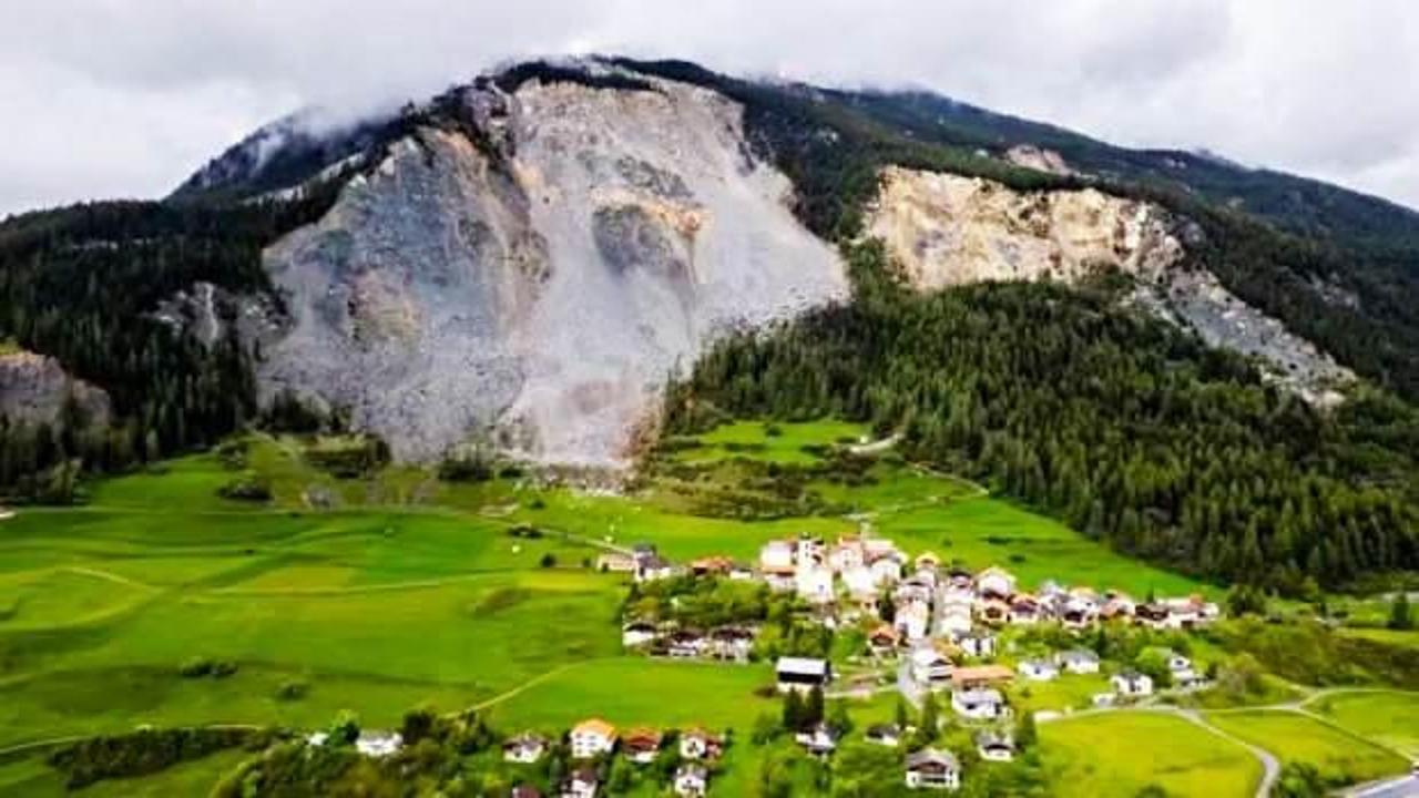 Köy felaketten metrelerle kurtuldu