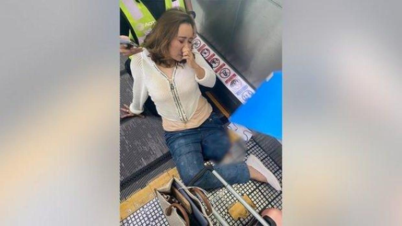 Tayland'da havaalanında korkunç olay: Yürüyen yola ayağını kaptıran kadının bacağı kesildi