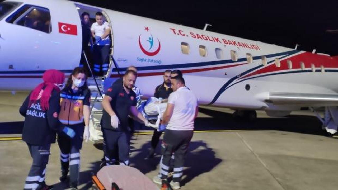 Hac i&ccedil;in gittiği Arabistan'da rahatsızlandı, ambulans u&ccedil;akla T&uuml;rkiye'ye getirildi