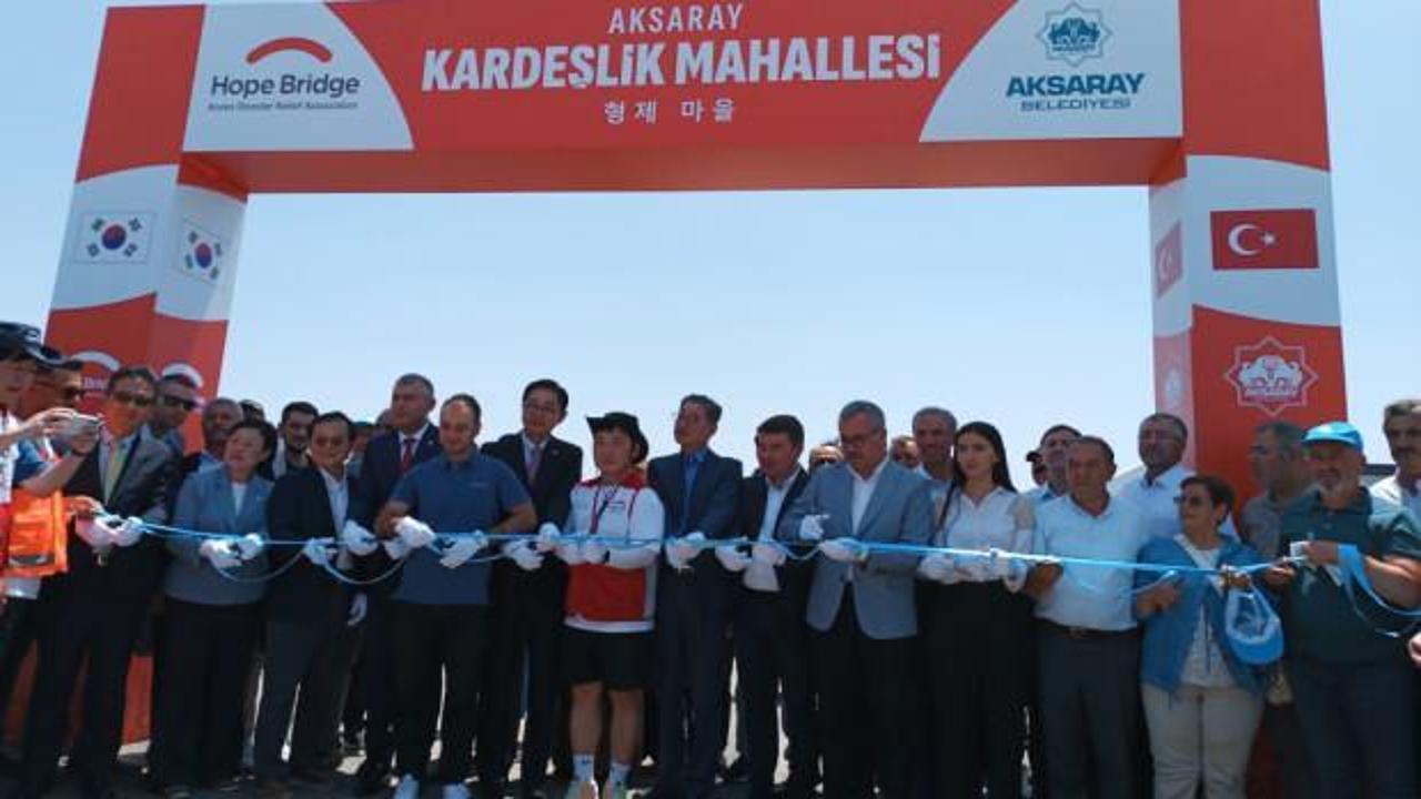 Aksaray Belediyesi ve G&uuml;ney Kore işbirliğinde kurulan konteyner kent a&ccedil;ıldı