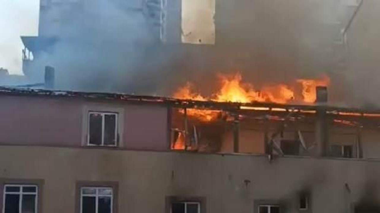 Esenyurt'ta metruk binada yangın