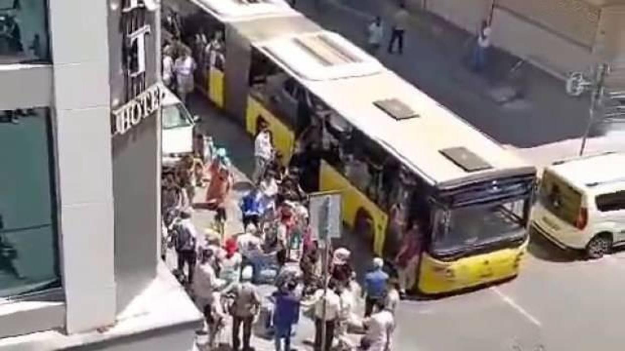 İETT otob&uuml;s&uuml; arızalandı, vatandaşlar mağdur oldu