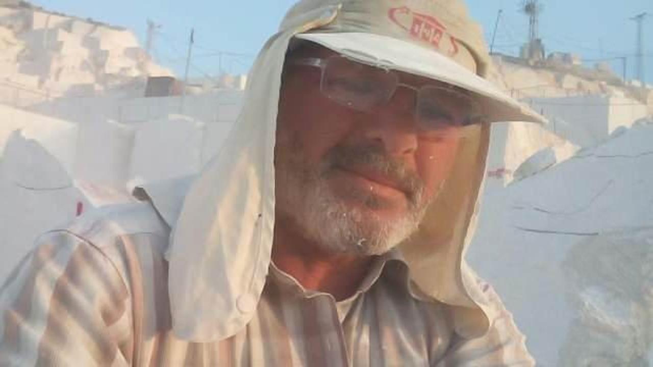 &Uuml;zerine mermer bloğu d&uuml;şen iş&ccedil;inin feci &ouml;l&uuml;m&uuml;