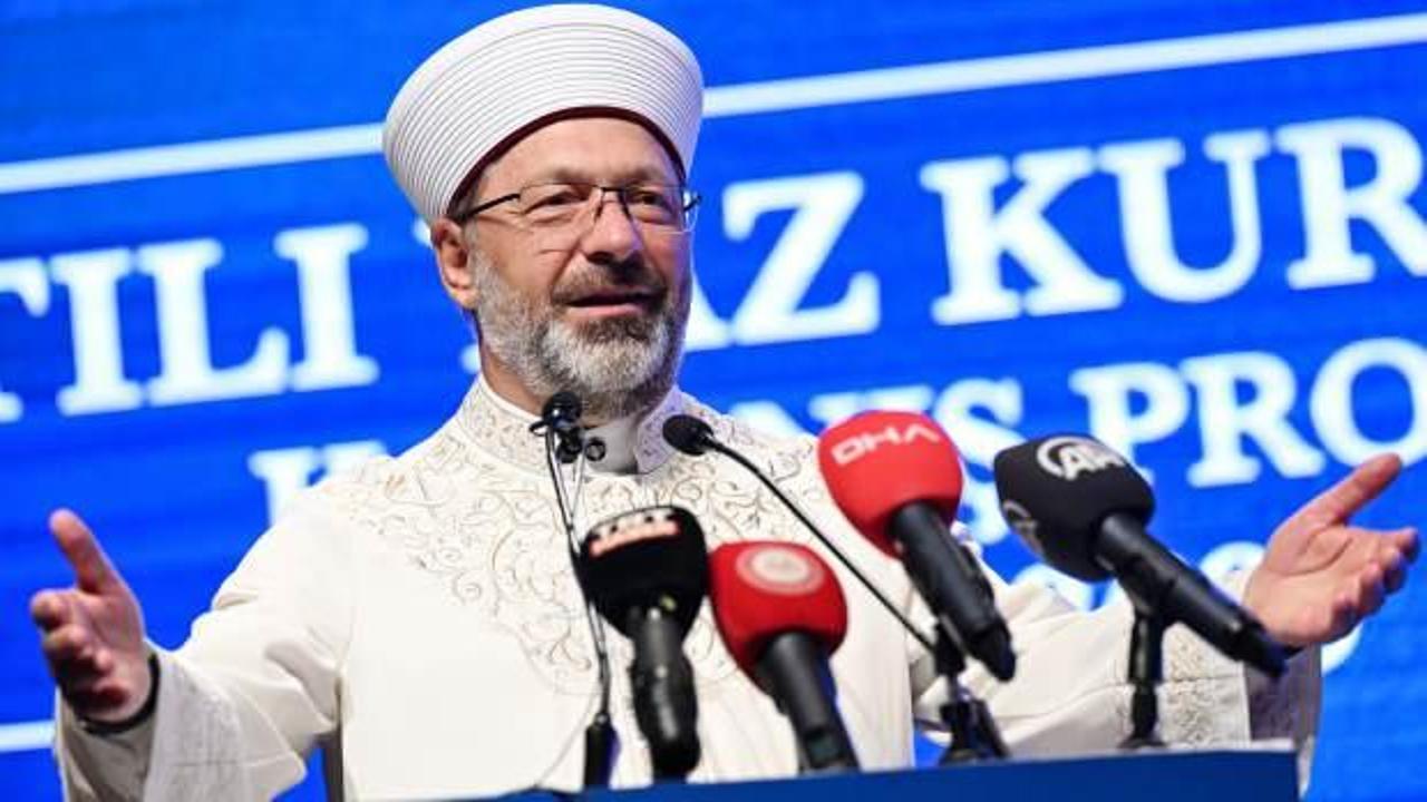 Erbaş, Yatılı Yaz Kur'an Kursu Kapanış Programı'nda konuştu