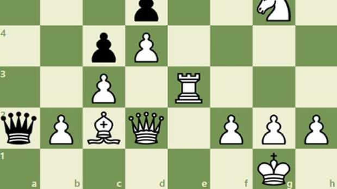 Satranç bulmacası #2: Siyah şahı tek hamlede mat edebilir misin?