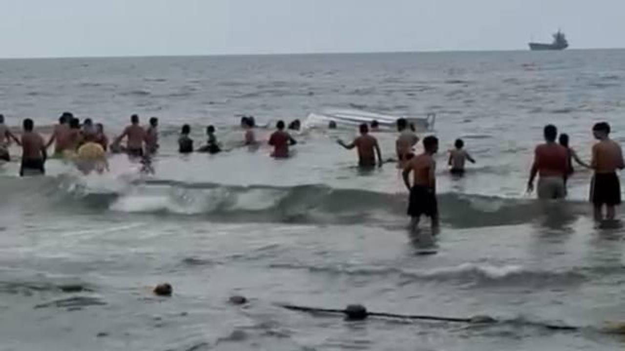 Gezi teknesi Karadeniz'de alabora oldu! 6 kişilik aile kurtarıldı
