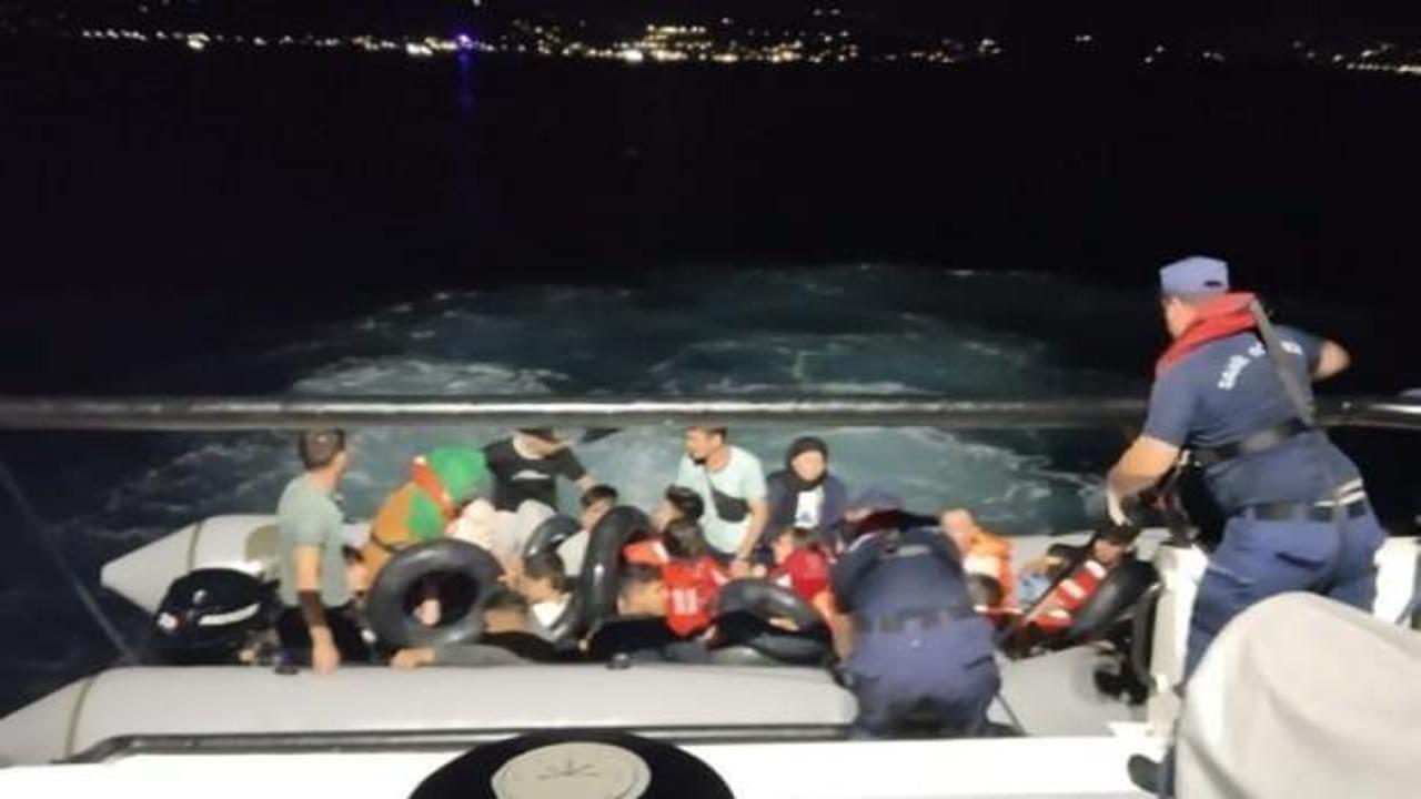 İzmir açıklarında 125 düzensiz göçmen kurtarıldı, 47 düzensiz göçmen yakalandı