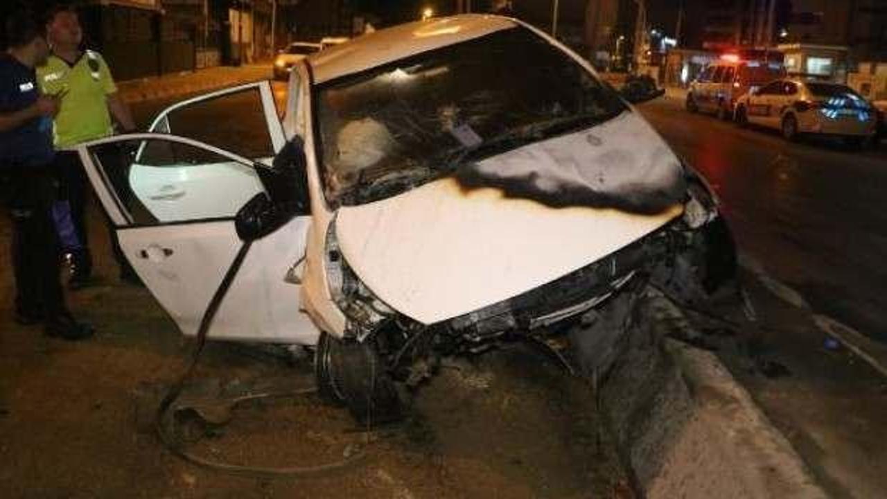 &Ouml;nce kaza sonra yangın! İzmir'de korku anları