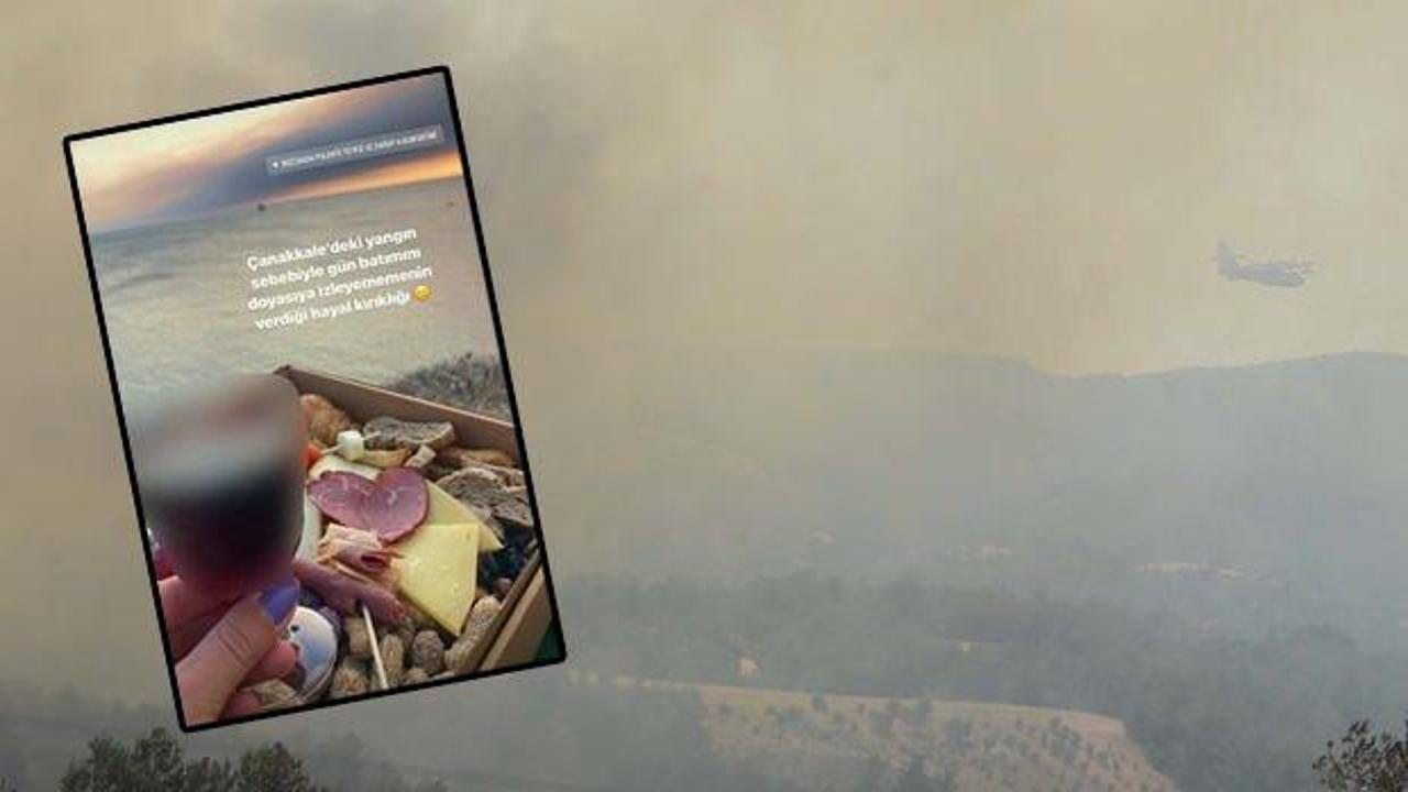 Çanakkale'deki orman yangınıyla ilgili tepki çeken paylaşım!