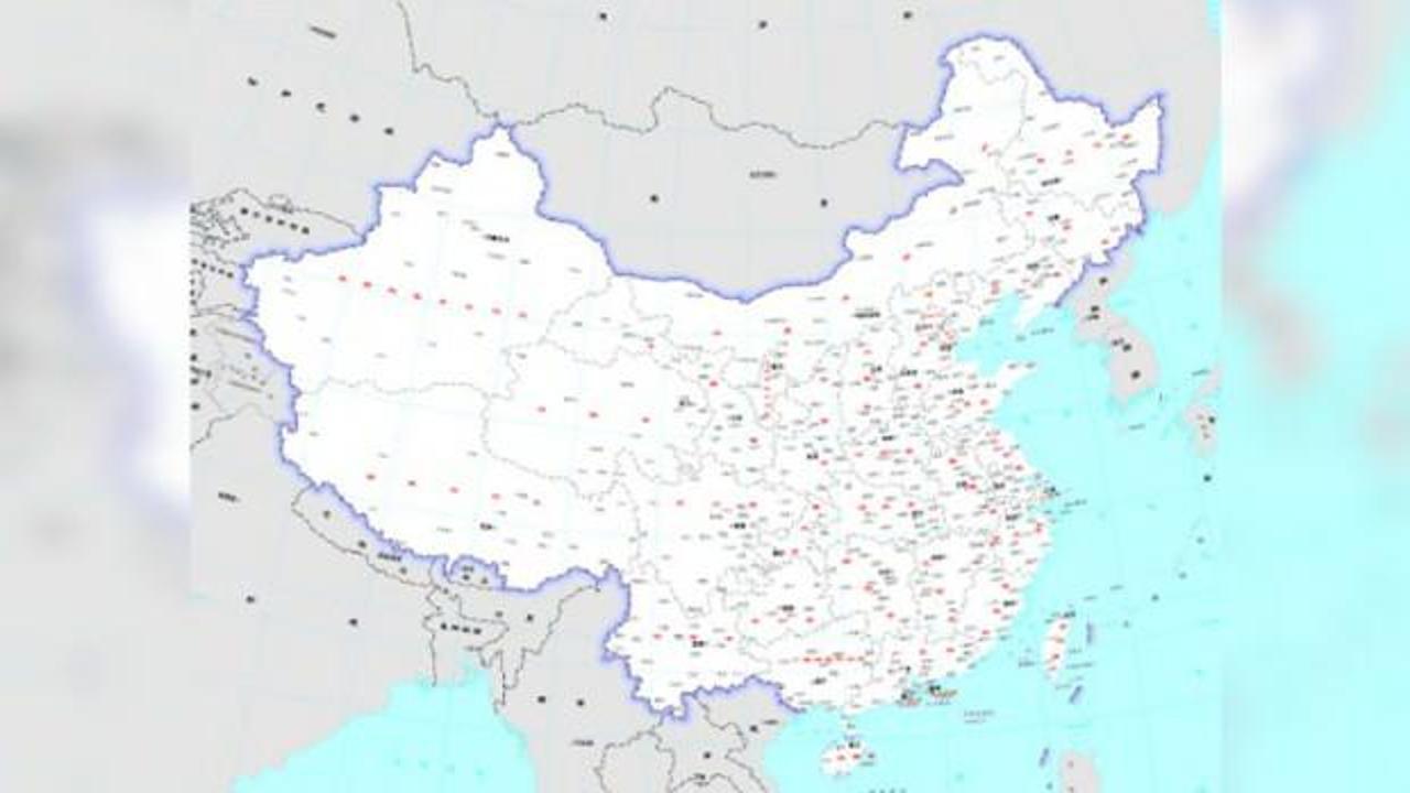 Çin'in yayınladığı Çin haritası büyük tepki çekti