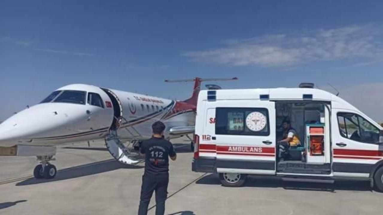 Şanlıurfa'da tedavi gören 3 bebek, ambulans uçakla İstanbul'a sevk edildi