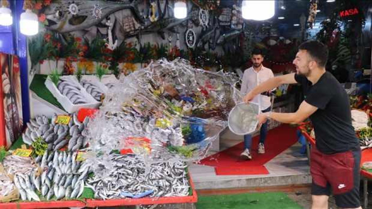 Balık tezgahlarında hamsi bolluğu