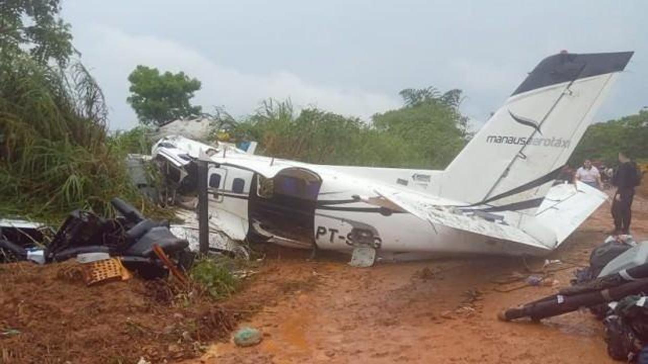 Brezilya'da turistleri taşıyan uçak düştü: Çok sayıda ölü var