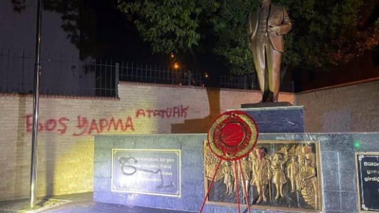 İzmir'de Atatürk Anıtı'na yönelik saldırıda bulunan şüpheli tutuklandı