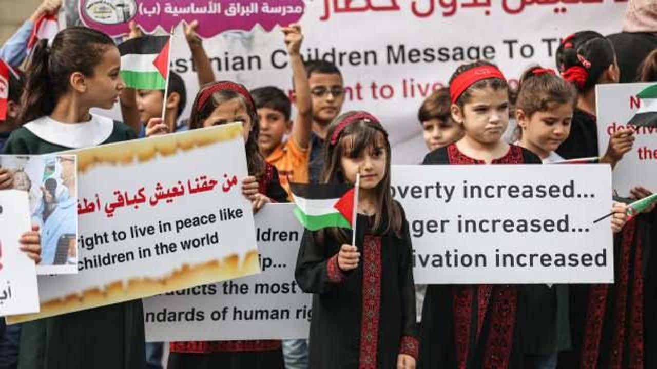 Gazzeli çocuklardan 'Dünyadaki diğer çocuklar gibi yaşam hakkı istiyoruz' çağrısı