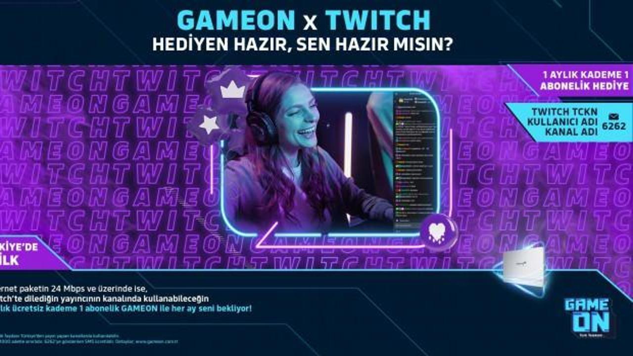 T&uuml;rk Telekom GAMEON&rsquo;dan T&uuml;rkiye&rsquo;de bir ilk daha: &Uuml;cretsiz Twitch aboneliği