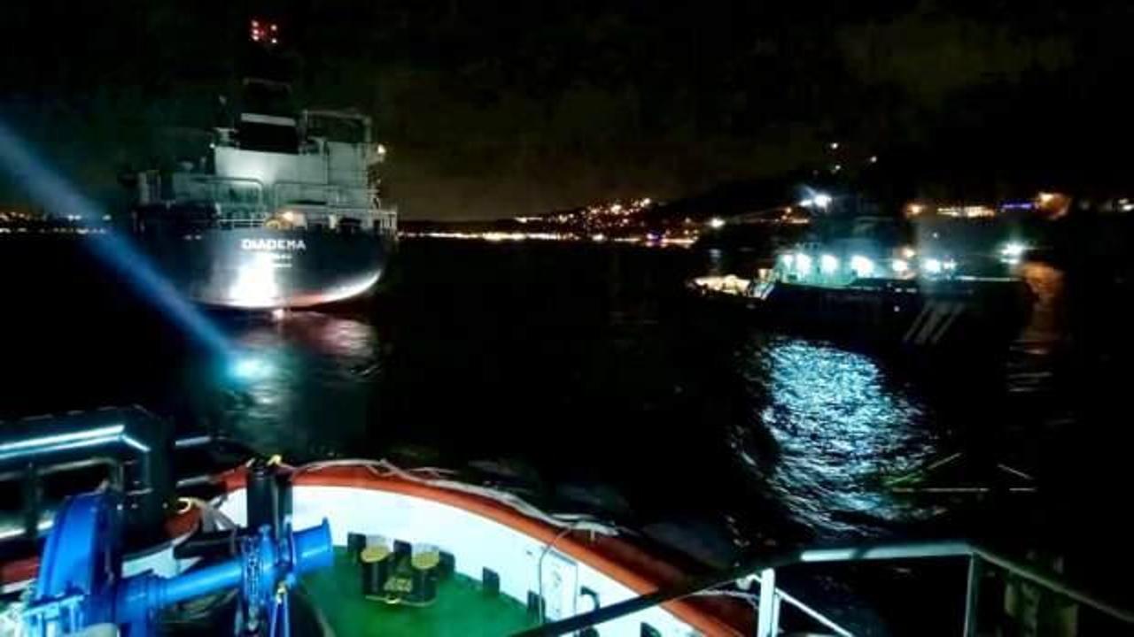 İstanbul Boğazı'nda arızalanan tanker kurtarıldı