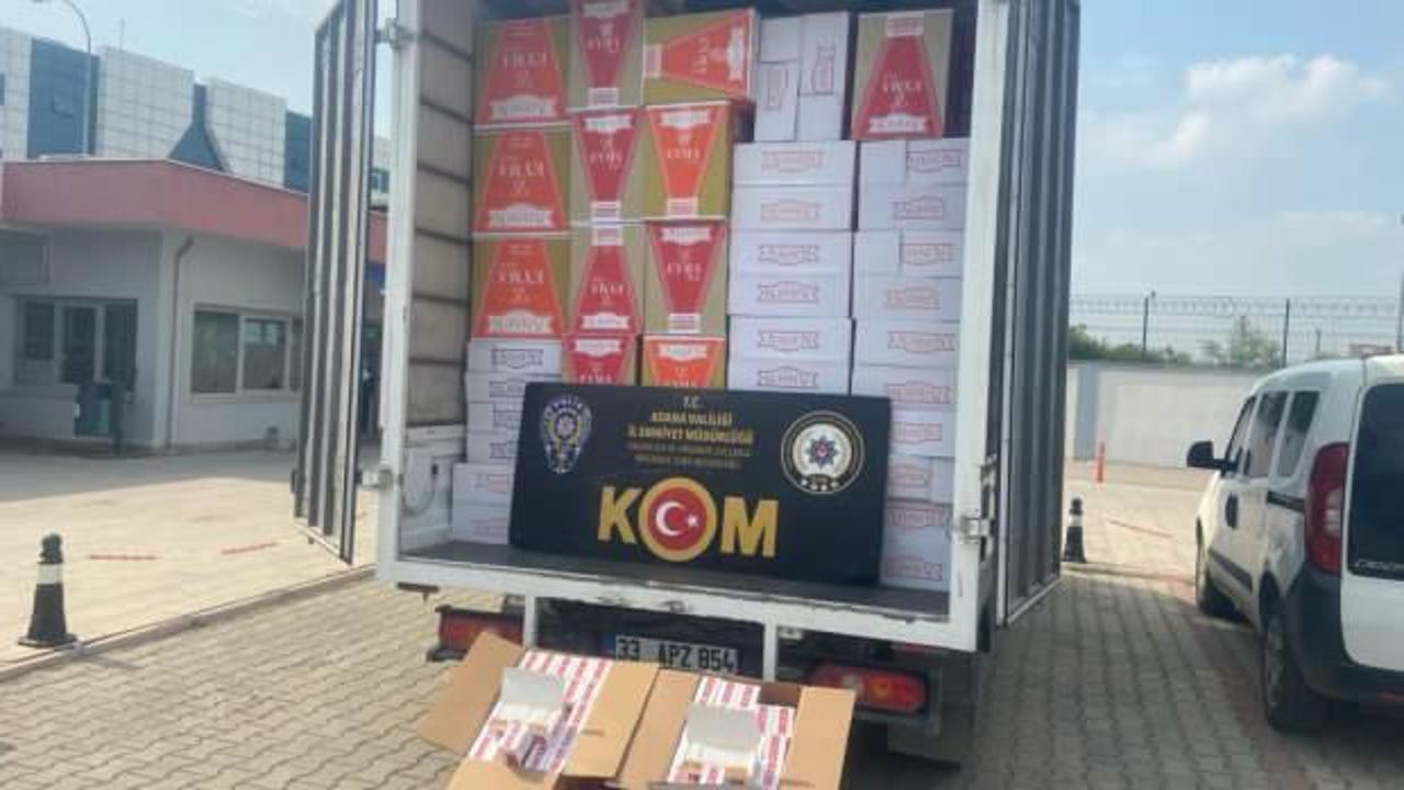 Adana'da ka&ccedil;ak 4 milyon 60 bin makaron ele ge&ccedil;irildi