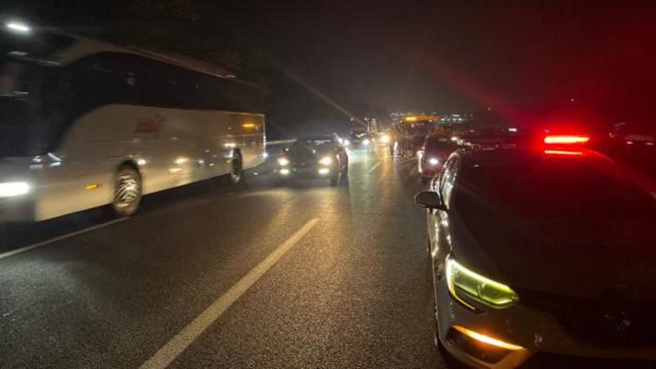 Anadolu Otoyolu'nda zincirleme kaza: 10 km araç kuyruğu oluştu