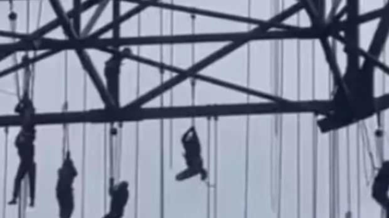 Brezilya’da inşaat iskelesi çöktü işçiler 150 metre yüksekte asılı kaldı!