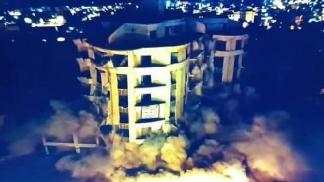 Gaziantep'te dinamitle patlatılan bina yıkılmadı