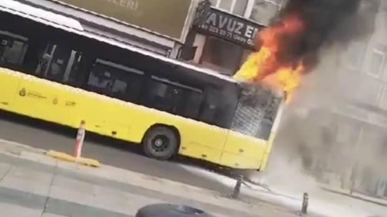  Beykoz'da İETT otobüsünde yangın