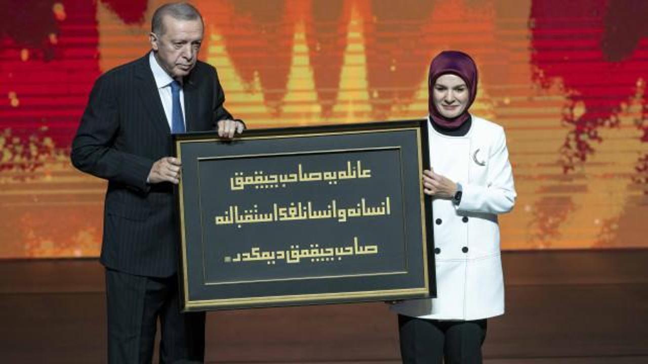 Cumhurbaşkanı Erdoğan'a anlamlı hediye: Tarihi konuşmasında söylemişti